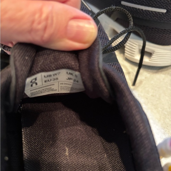 On Cloud Black Sneakers with White Accents - Picture 3 of 3